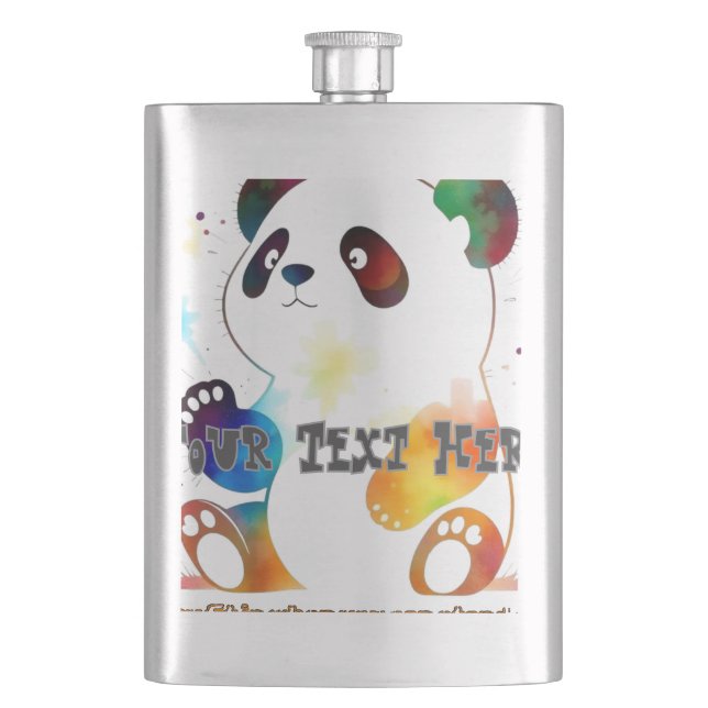 Cute panda in flasks (Front)