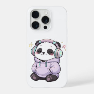 Cute Panda iPhone Case Kawaii Headphones Aesthet
