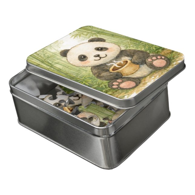 Cute panda jigsaw puzzle (Lid Open)