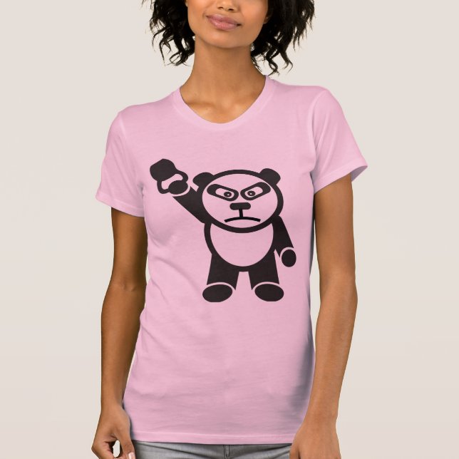 Cute Panda - Kettle Bell Snatch -Bamboo Strong T-Shirt (Front)