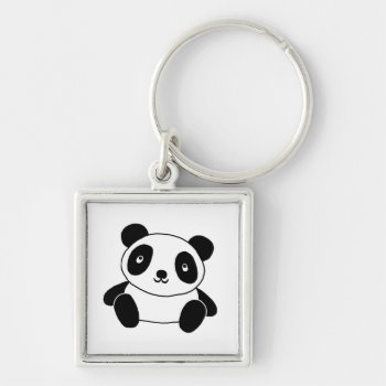 Cute Panda Keychain by mail_me at Zazzle