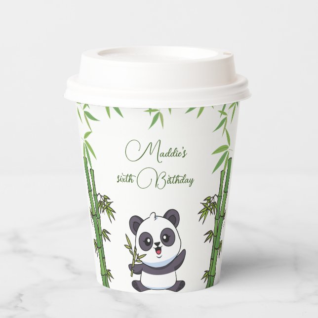 Cute Panda Kiddie Birthday Party Paper cup (Front)