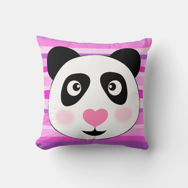 cute panda,kid's room throw pillow (Front)