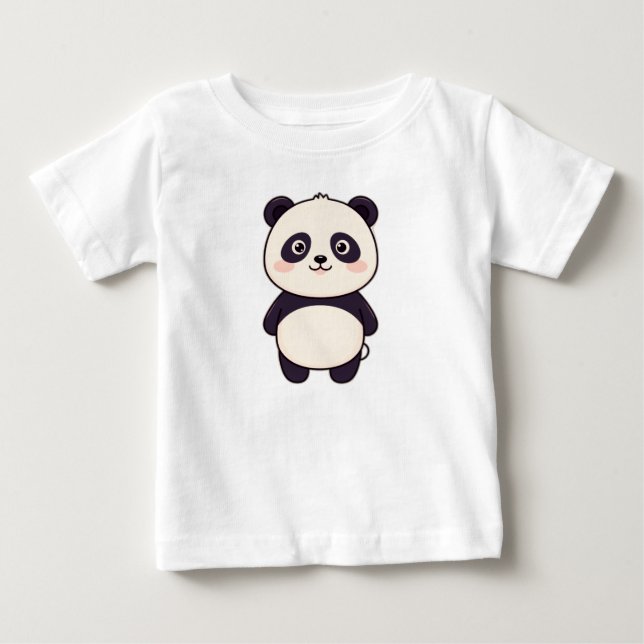 Cute Panda Kids T-Shirt – Adorable Animal Design (Front)