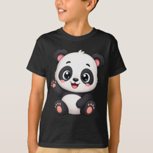 Cute Panda Kids T-Shirt – Adorable Cartoon Panda G