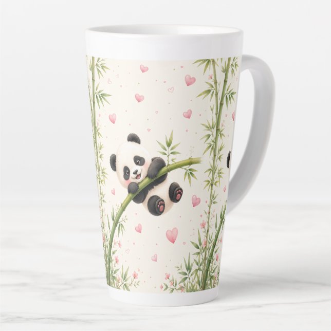Cute Panda Latte Mug (Right Angle)