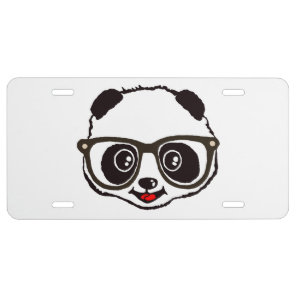 Cute Panda License Plate