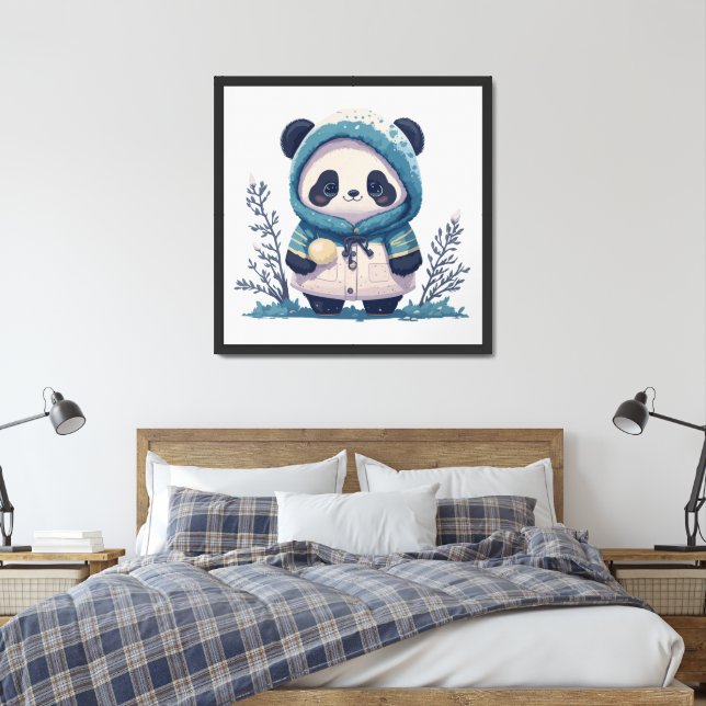 Cute Panda Lovers Gift Poster (Bedroom)