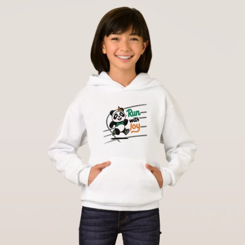 Cute panda mid_run with a big smile hoodie