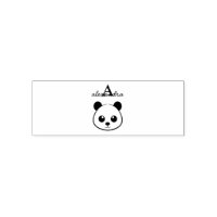 Cute Panda Monogram Self‑Inking Stamp – Custom