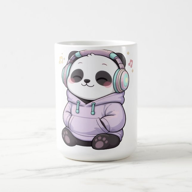Cute Panda Mug | Kawaii Headphones Coffee Cup (Center)