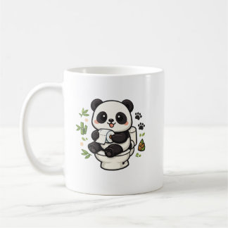 Cute Panda on Toilet Mug Funny Animal Lover Gift C