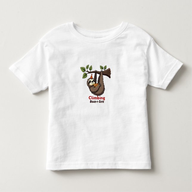 "Cute Panda on Tree Baby T-Shirt" Toddler T-shirt (Front)