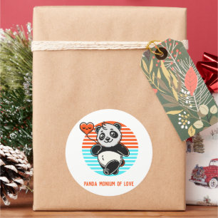 Cute Panda "Panda-monium of Love" Sticker