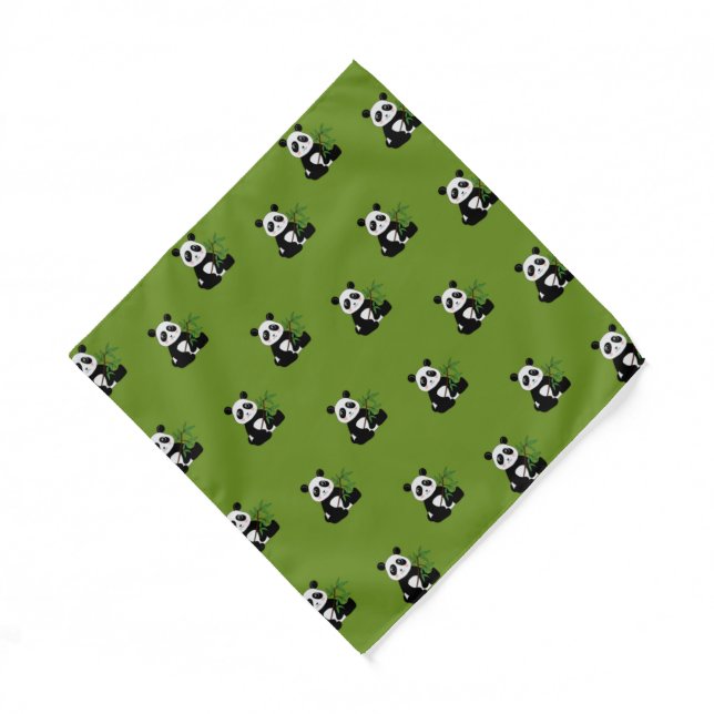 Cute Panda Pattern Bandana (Front)