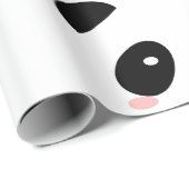 Cute Panda Pattern Black and White Wrapping Paper (Roll Corner)
