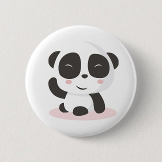 Cute panda pattern button