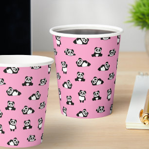 Cute Panda Pattern Kids Party Paper Cups