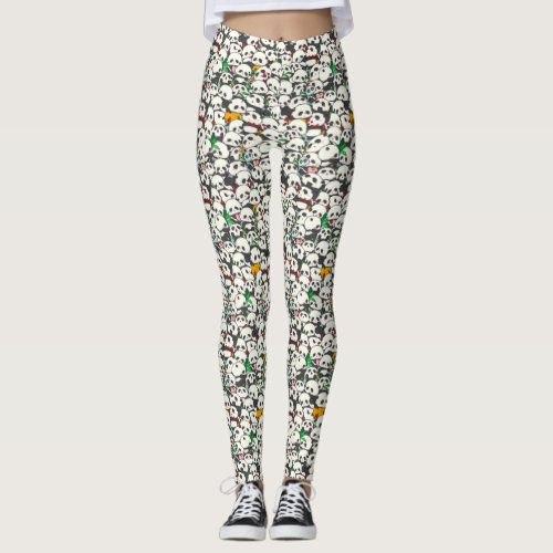 Cute Panda Pattern Leggings