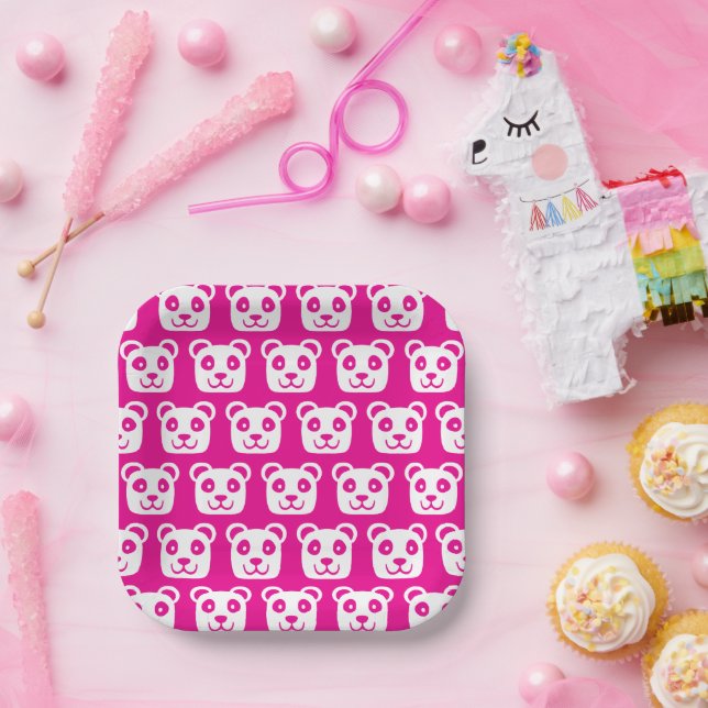 Cute Panda Pattern Paper Plates (Party)