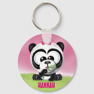 Cute Panda Personalized Keychain