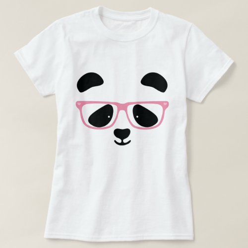 Cute Panda Pink T_Shirt