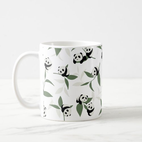 Cute Panda Playing Bamboo Garden Coffee Mug