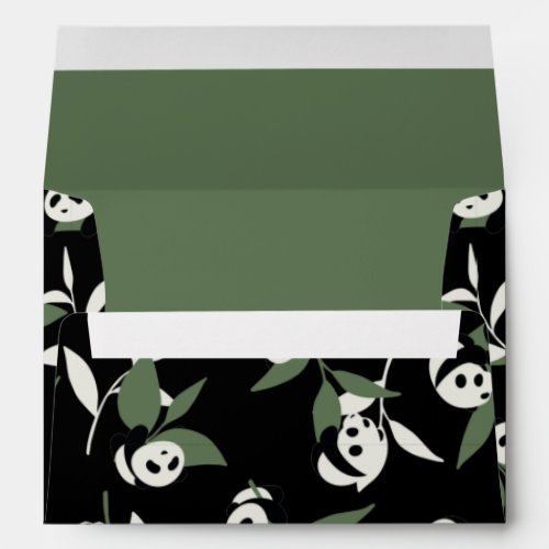 Cute Panda Playing Bamboo Garden Envelope