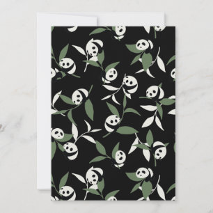 Cute Panda Playing Bamboo Garden Thank You Card