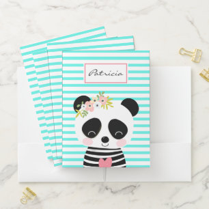 Cute Panda Pocket Folder