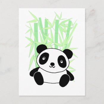 Cute Panda Postcard by mail_me at Zazzle