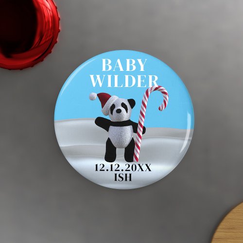 Cute Panda Pregnancy Announcement Magnet