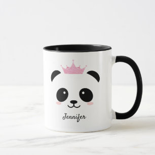 Cute panda princess personalized mug