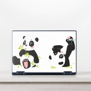 Cute panda printed laptop stickers HP laptop skin