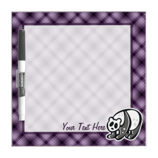 Cute Panda; Purple Dry-Erase Board