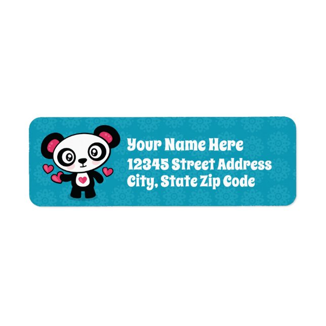 Cute Panda return address labels (Front)