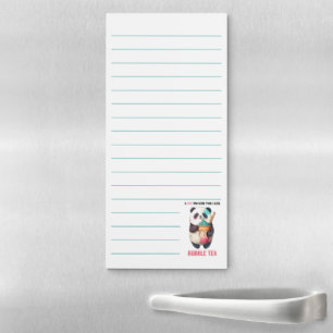 Cute panda says I love you more than bubble tea Magnetic Notepad