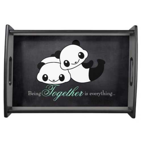 Cute panda serving tray