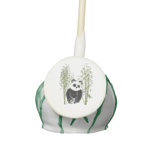 Cute Panda Sitting in Bamboo Cake Pops