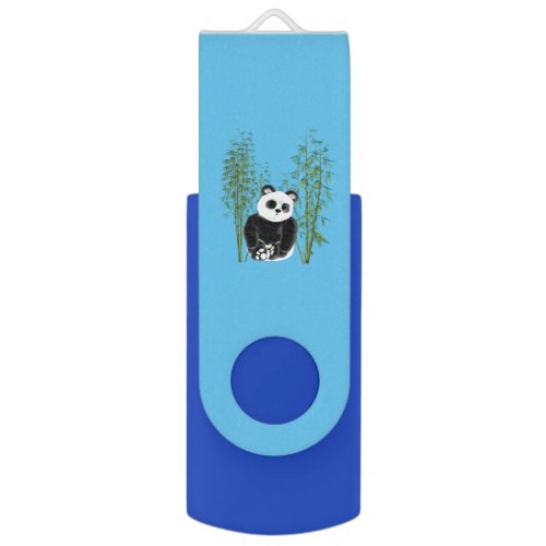 Cute Panda Sitting in Bamboo Flash Drive