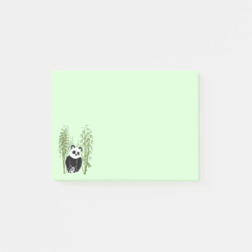 Cute Panda Sitting in Bamboo Post_it Notes