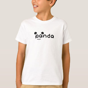 Cute Panda Smile Kids T-Shirt   Funny Animal Carto