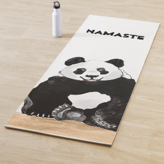 Cute Panda Smiling Yoga Mat