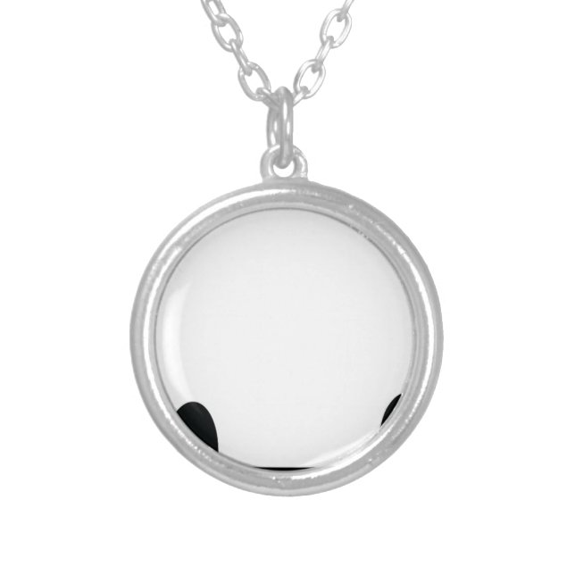 Cute panda spy silver plated necklace (Front)