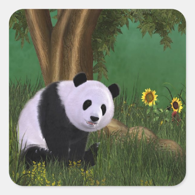Cute Panda Sticker (Front)