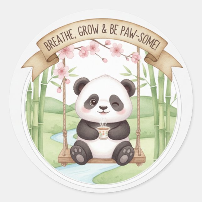Cute Panda Sticker (Front)