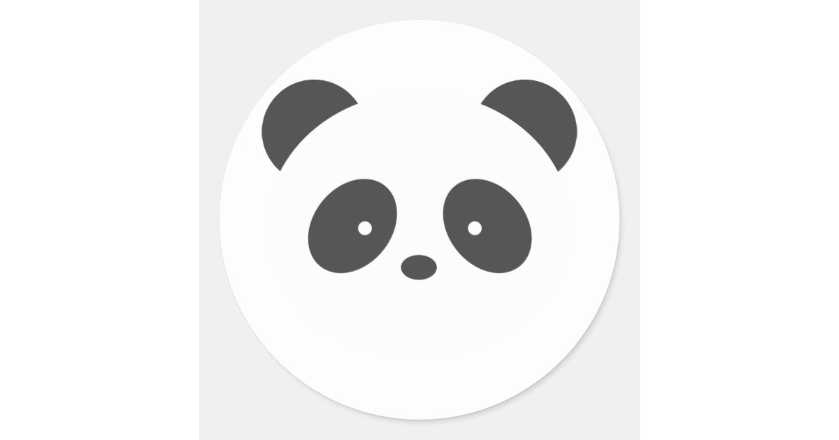 Kawaii Panda Head Sticker