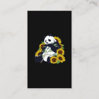 Cute Panda Sunflower Lover Beautiful Flowers