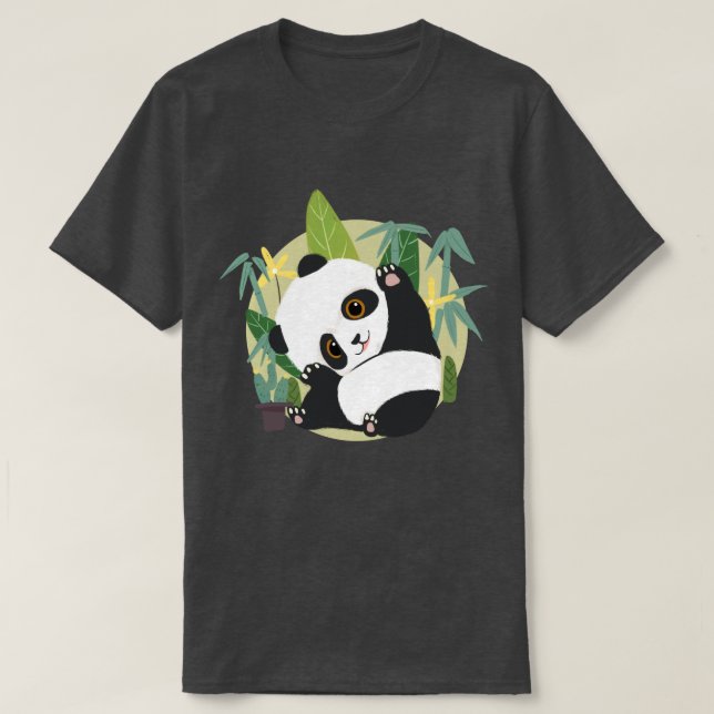 Cute Panda T-Shirt (Design Front)
