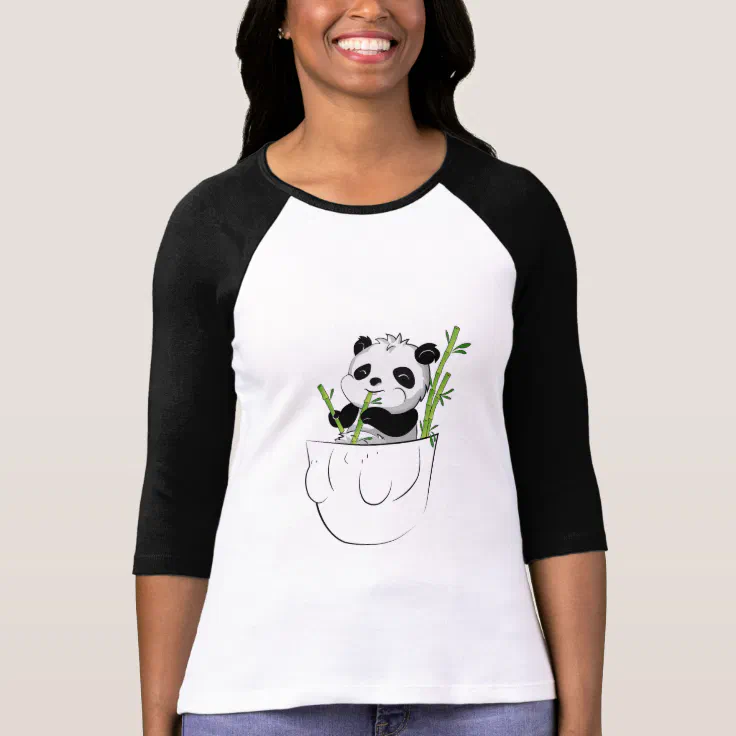 Cute Panda T-Shirt for Women | Zazzle